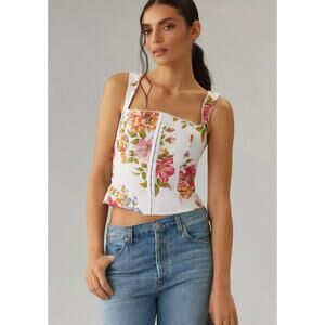 NWOT Reformation Tagliatelle Linen Top in Giverny